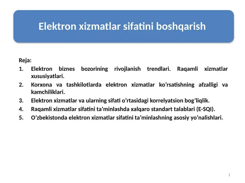 Elektron biznes bozorining rivojlanish trendlari 1
