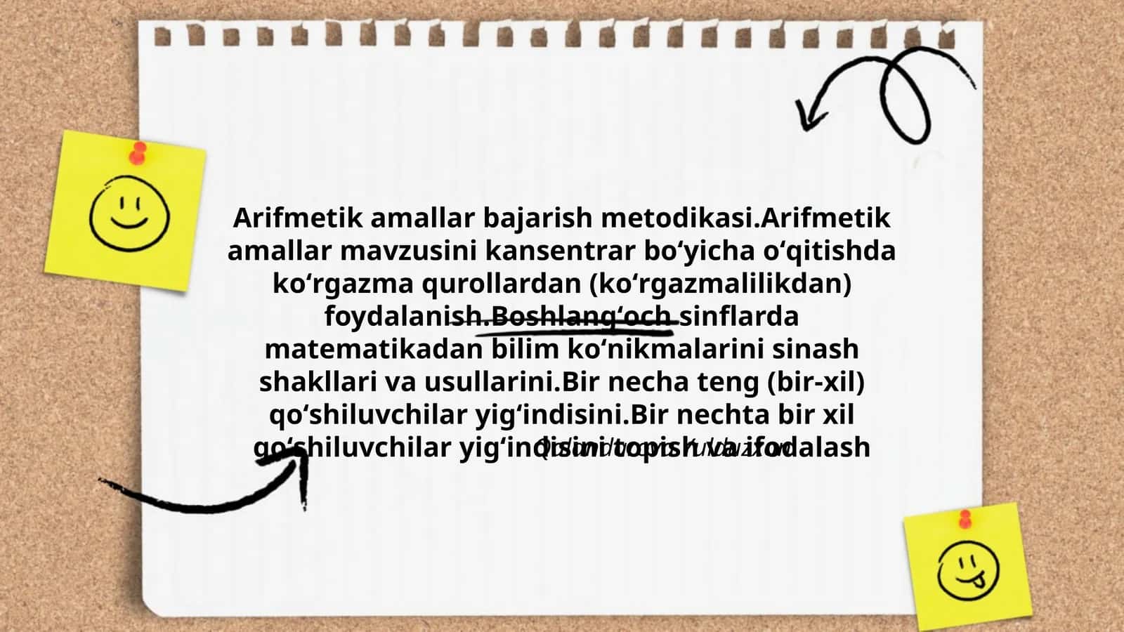 Arifmetik amallar bajarish metodikasi 1