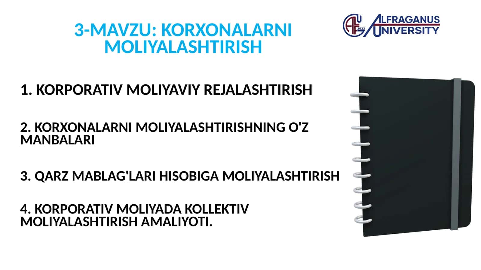 KORXONALARNI MOLIYALASHTIRISH 1