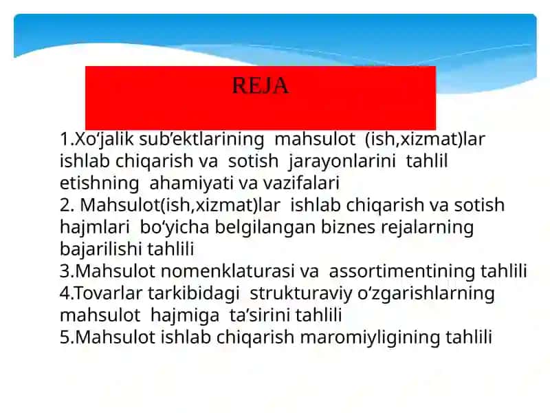 Xo‘jalikyurituvchi sub’ektlarning mahsulot (ish,xizmatlar)ishlab chiqarish hajmini tahlili 2