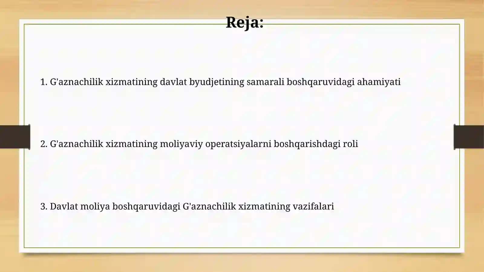 Davlat moliyasini boshqarishda G'aznachilik xizmatini o'rni 2