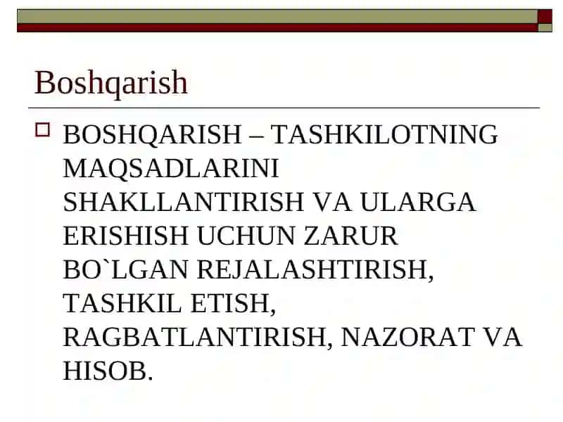 Boshqarish 2