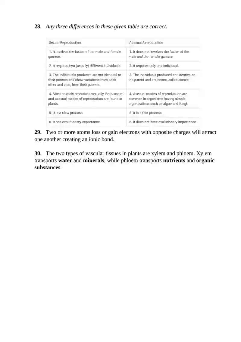 Science – Grade 7 Answers 2