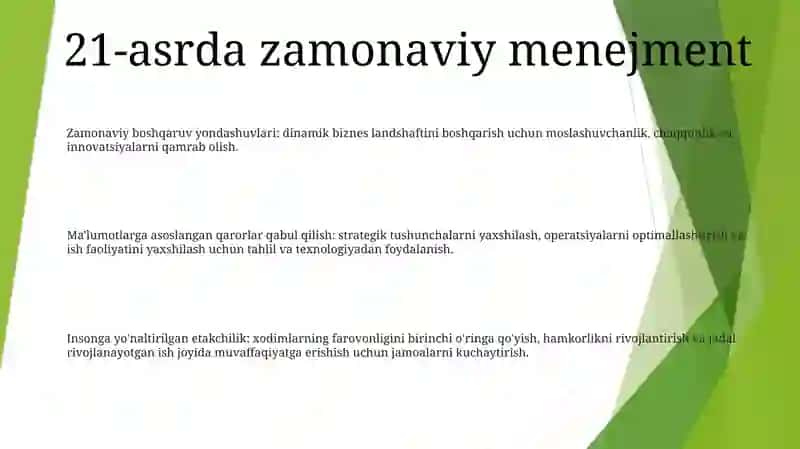 Zamonaviy Menejer 2