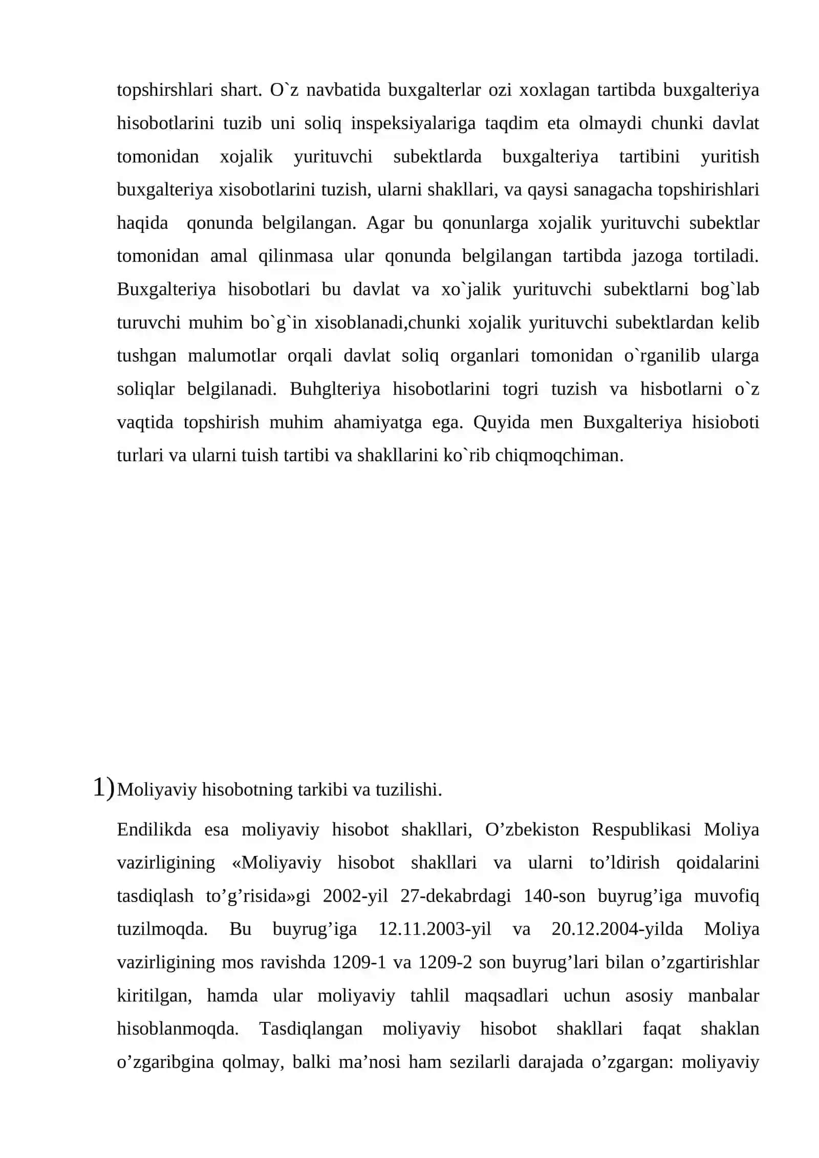 Moliyaviy xisobotlarni tarkibi va tuizsh tartibi 2