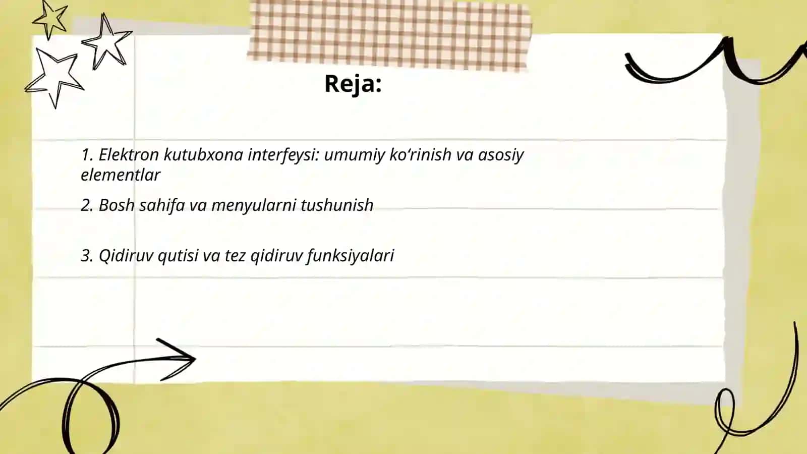 Elektron kutubxona interfeysini oʻrganish va navigatsiya qilish 2