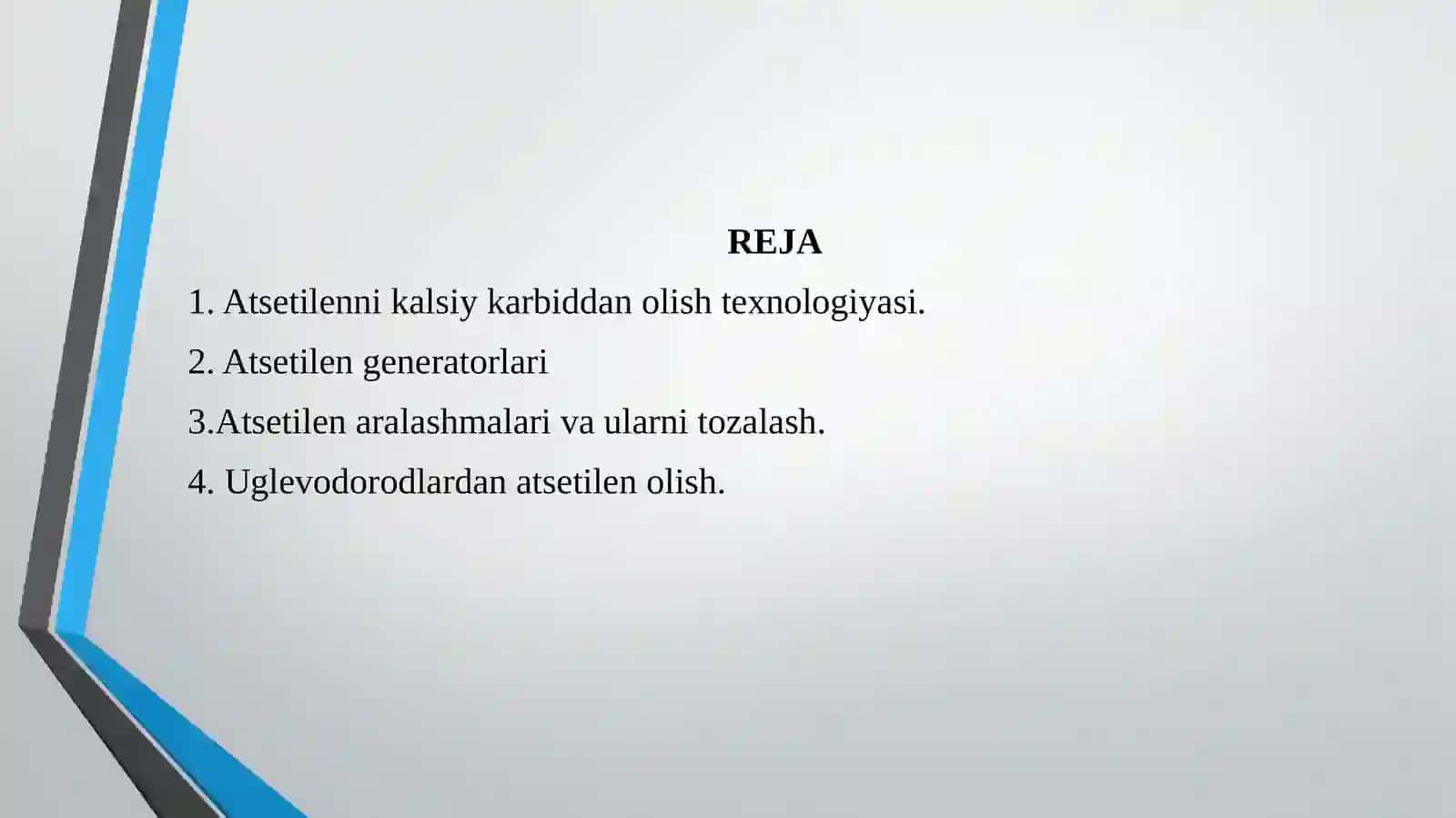 Atsetilen ishlab chiqarish usullari 2