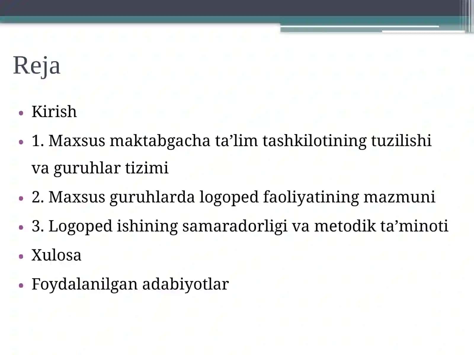 Maxsusmaktabgachata’lim Tashkilotidagi Guruhlar va undagi Logopedishi 2