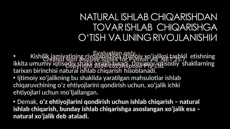 Bozor iqtisodiyoti va tovar ishlab chiqarish asoslari 2