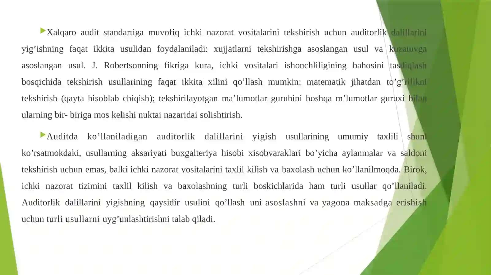 Ichki nazorat tizimini organish va baxolash 2