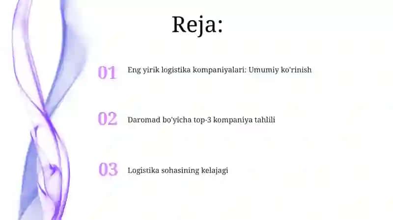 Top 10 ta dunyoning yirik logistika kompanyalari 2