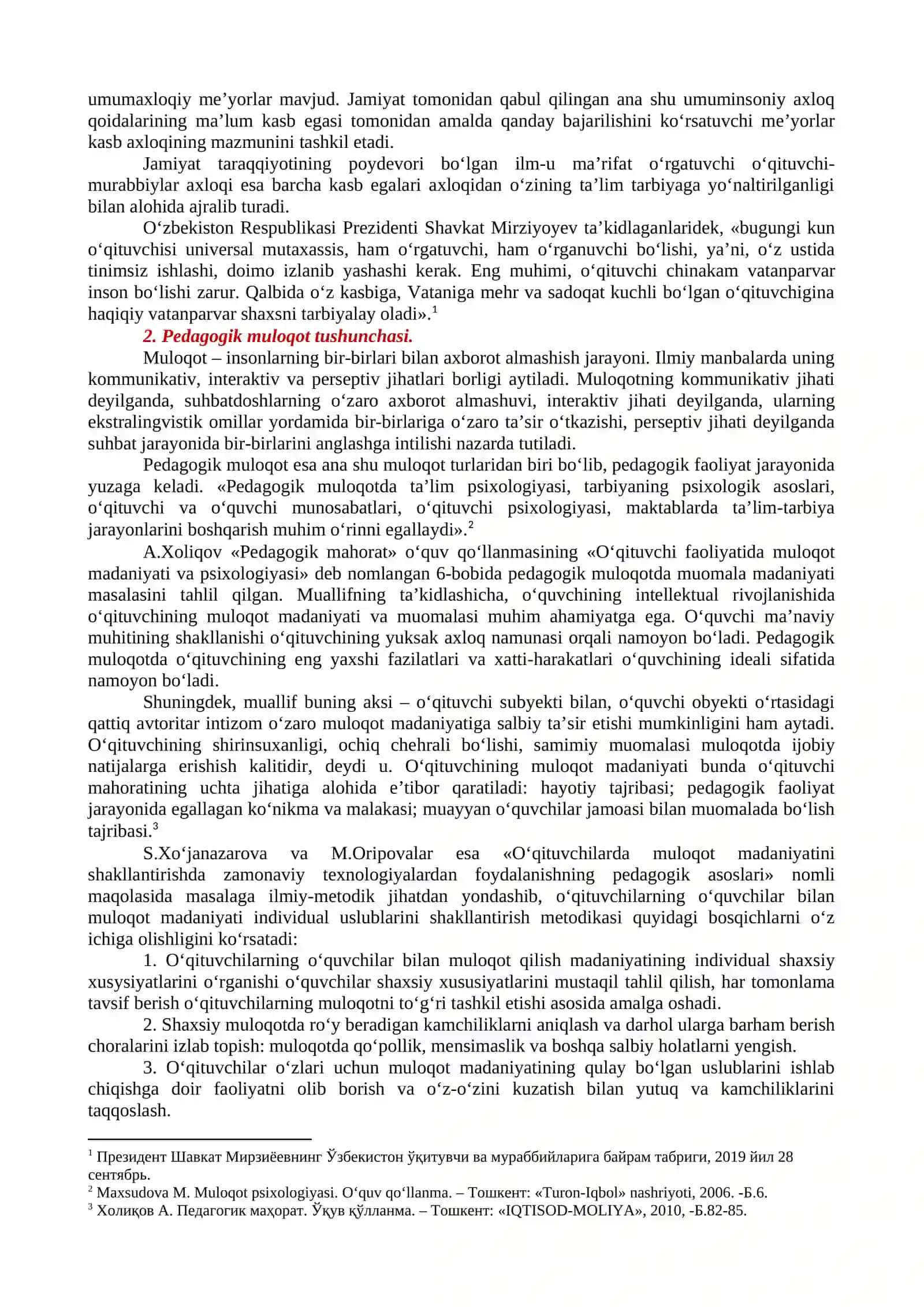 Pedagogning nutqiy madaniyati. Istiqlol va o‘zbek nutqi madaniyati 2