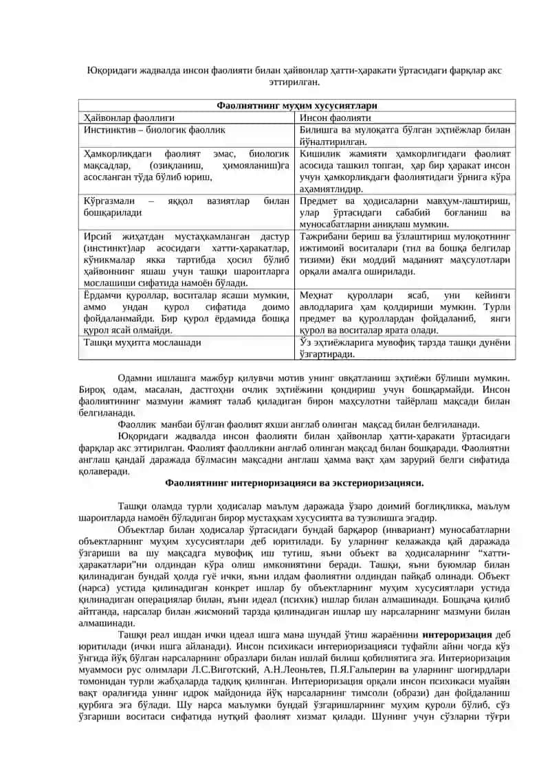 Фаолият ва Мотивация 2