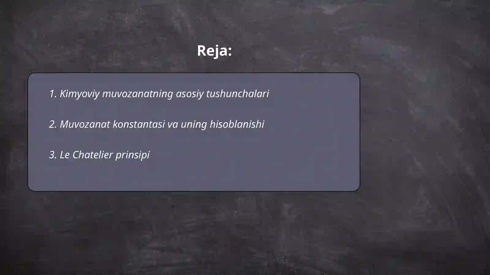 Kimyoviy va adsorbsion muvozanatlar. Kimyoviy muvozanat 2