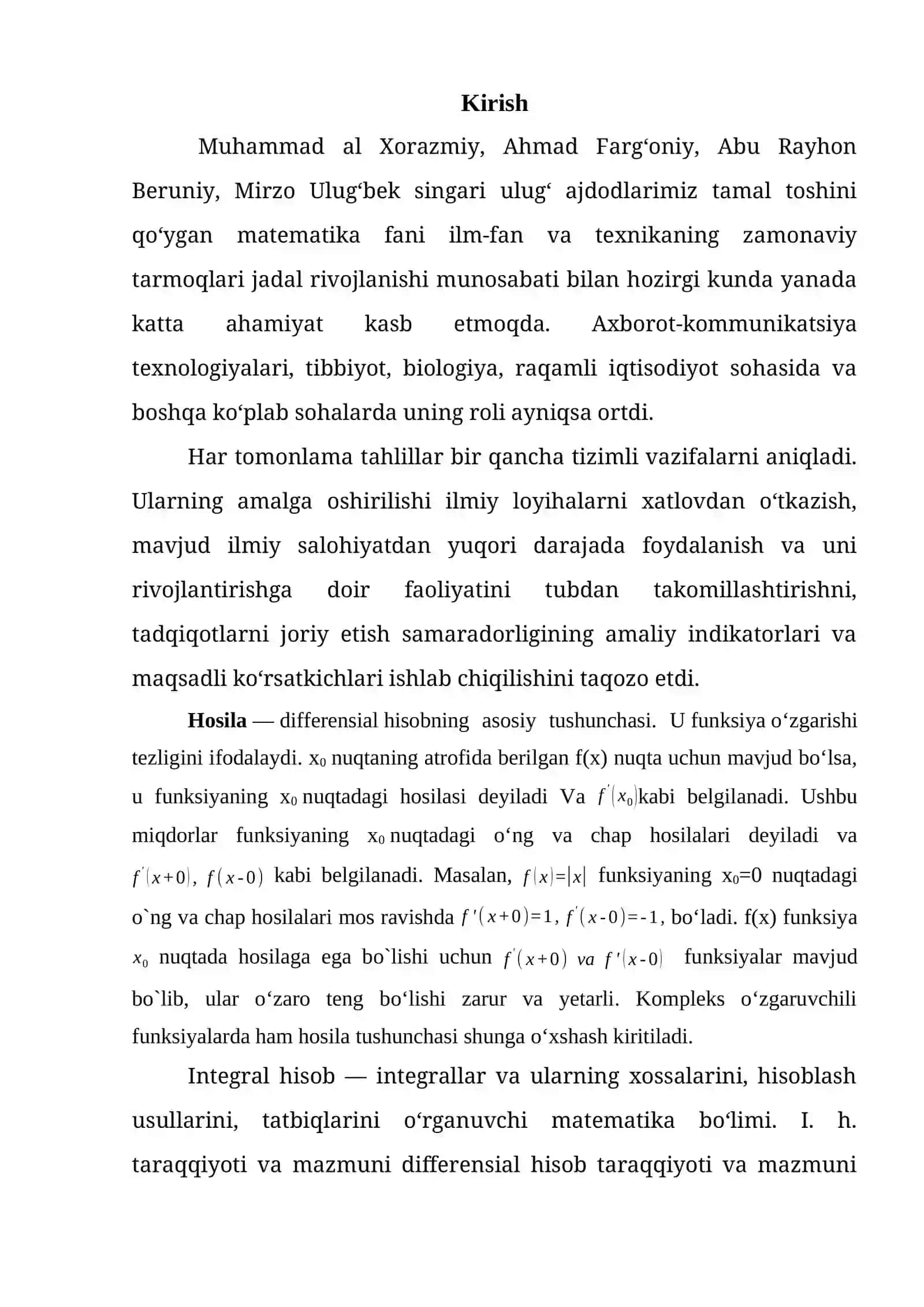 Hosila hosilasining ta’rifi 2