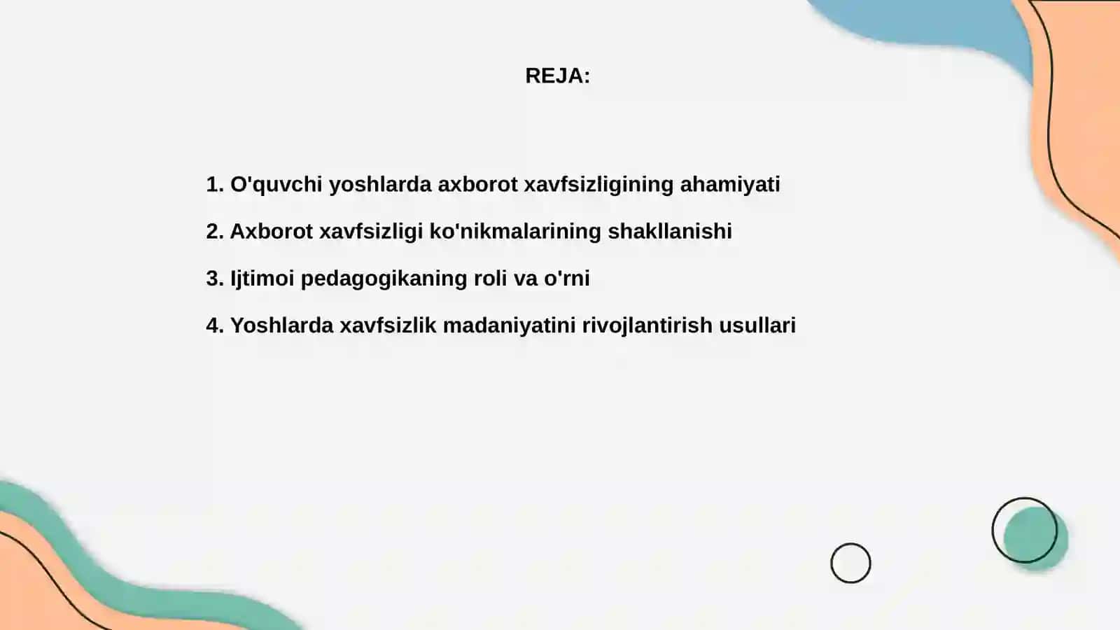 O'quvchi yoshlarda axborot xavfsizligi ko'nikmalarini shakllantirishning ijtimoiy pedagogik ahamiyati 2