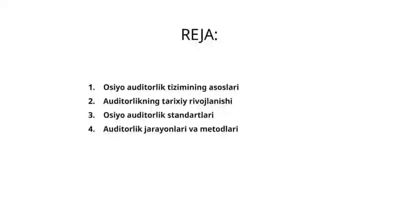 Osiyo auditorlik tizimi 2