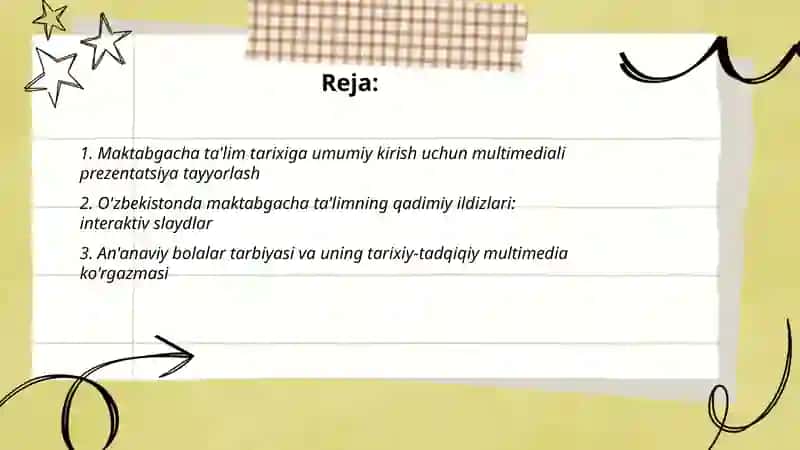 Maktabgacha ta'lim tarixi multimedia tayyorlash 2