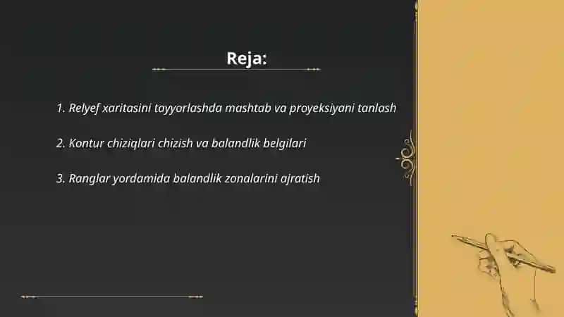 O'zbekistonning relyef xaritasini chizish 2