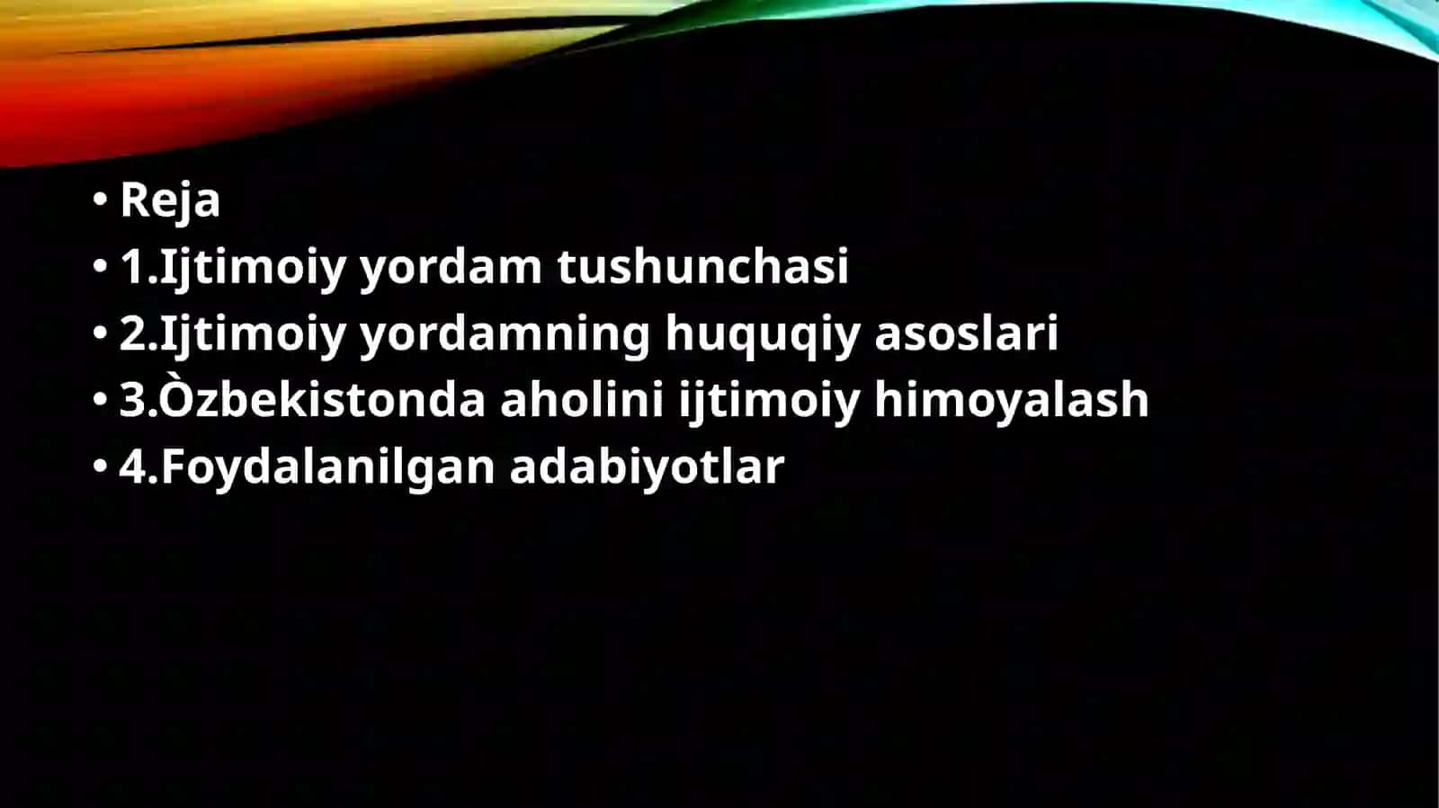 Ijtimoiy yordamga oid huquqiy munosabat 2