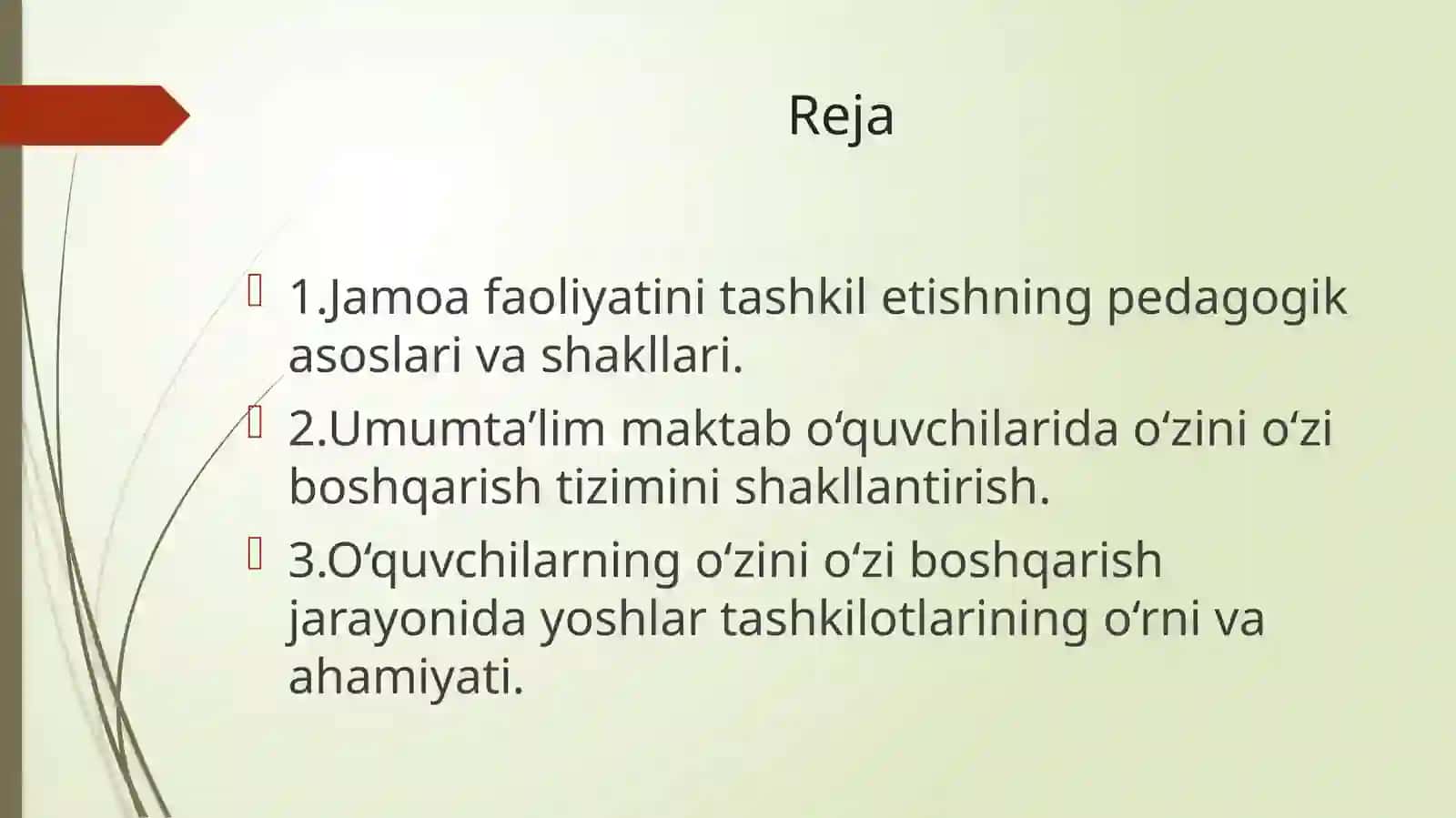 Jamoafaoliyatini tashkilotishning pedagogikasi 2