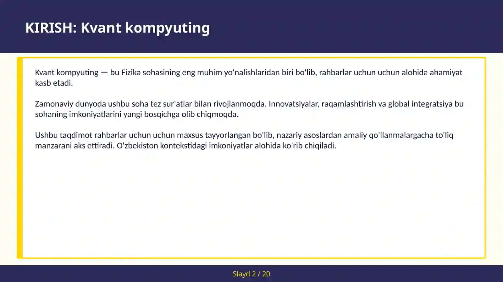 Kvant kompyuting 2