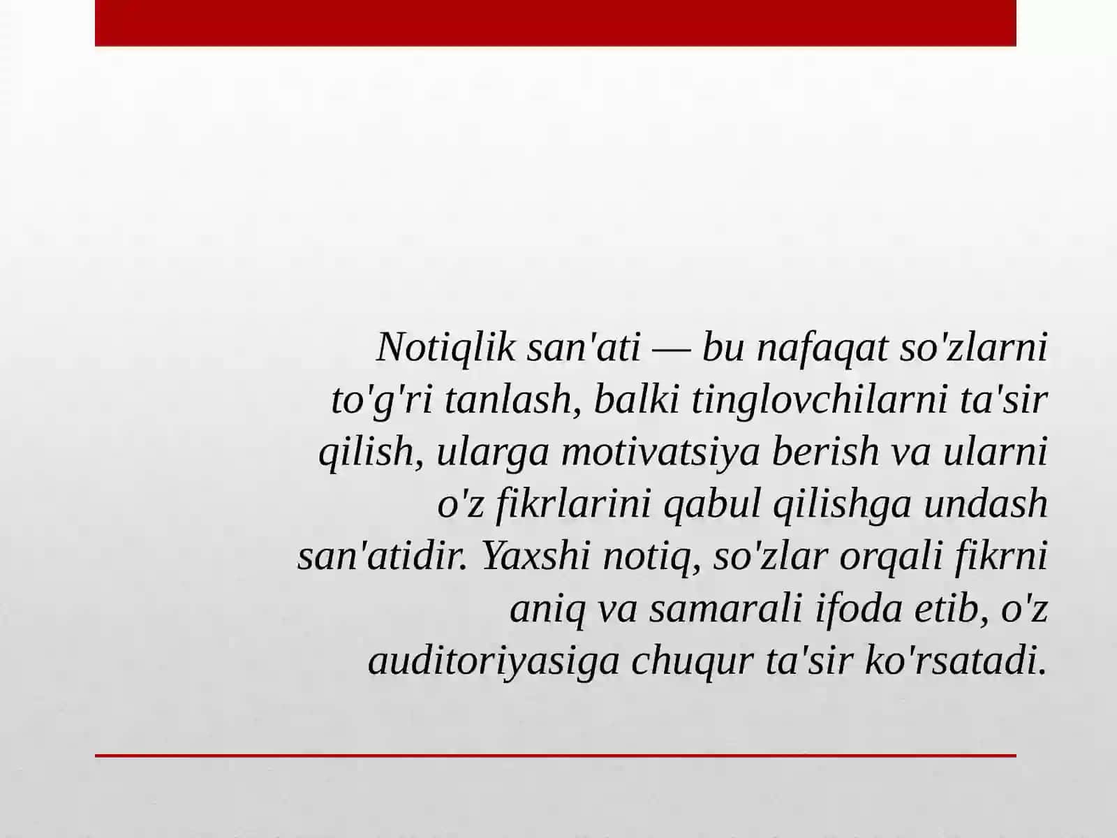 Notiqlik san'ati 2