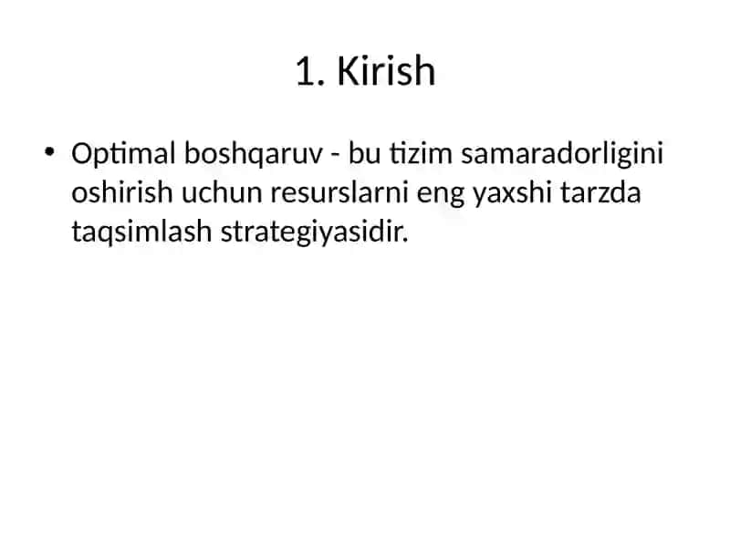 Boshqaruv Tizimlarida Optimal Boshqaruvni Sozlash 2