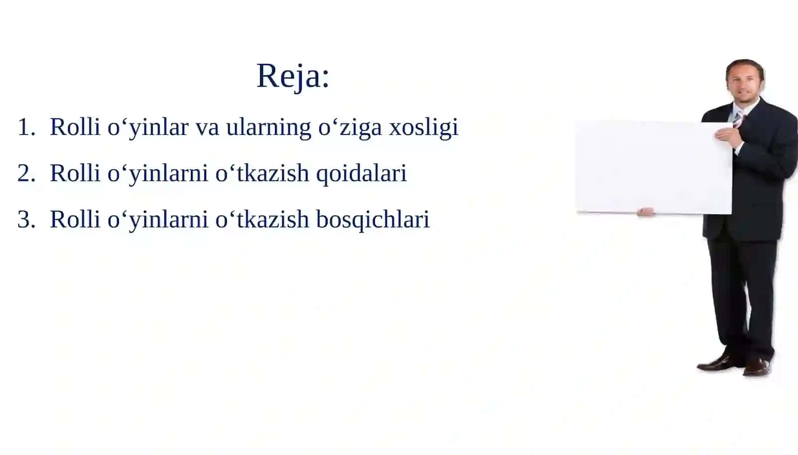 ROLLI O’YINLARNI O’TKAZISH QOIDALARI 2