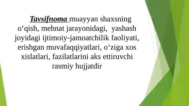 TAVSIFNOMA VA TAVSIYANOMA 2