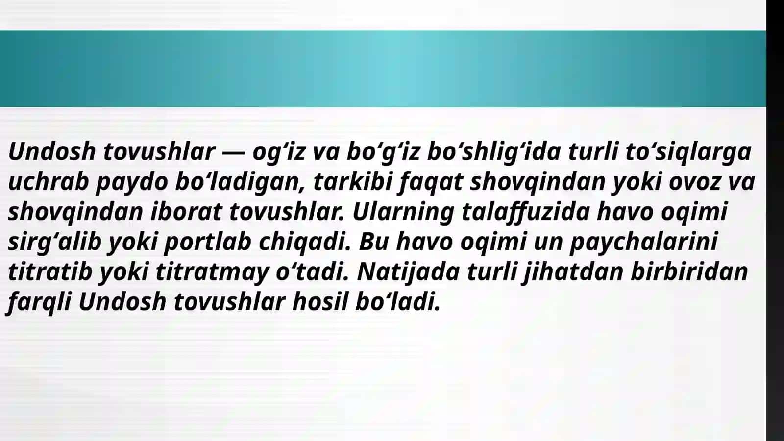 Aytilishda tushib qoladigan undoshlar 2