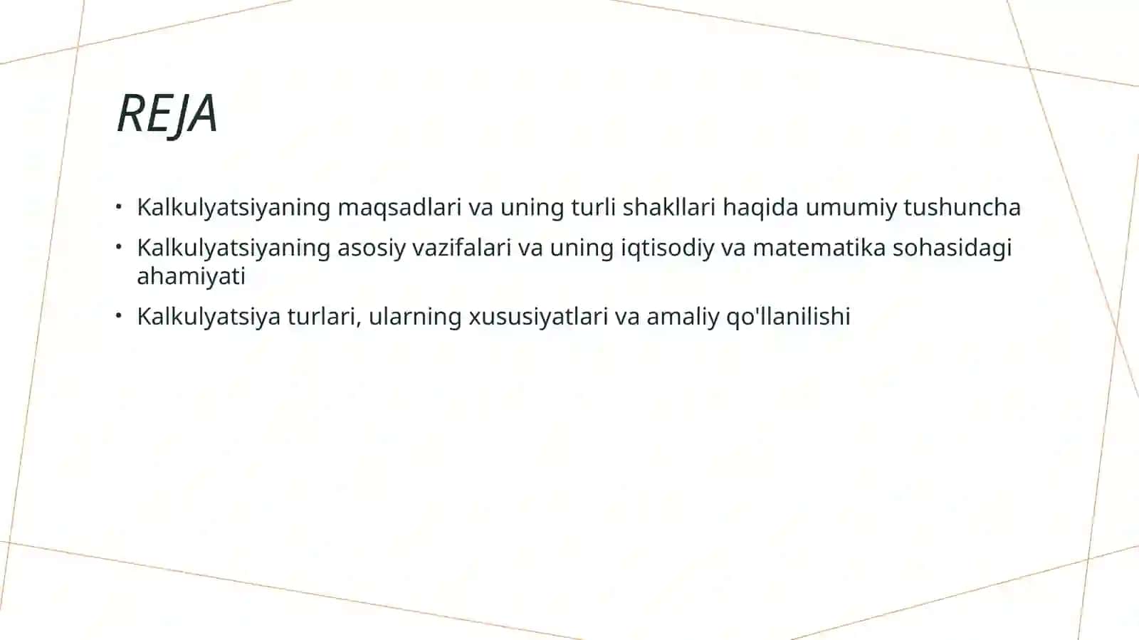 Kal'kulyatsiya uning maqsad vazifalari va turlari 2