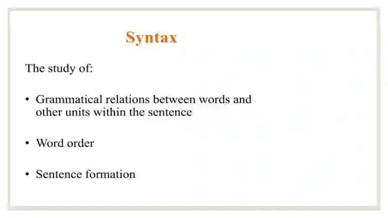 Syntax. Macro and micro syntax 2