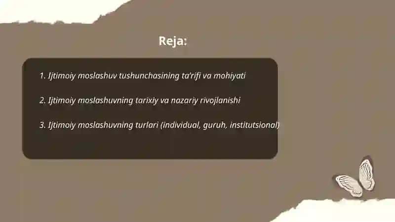 Ijtimoiy moslashuv tushunchasi va uning mazmuni 2