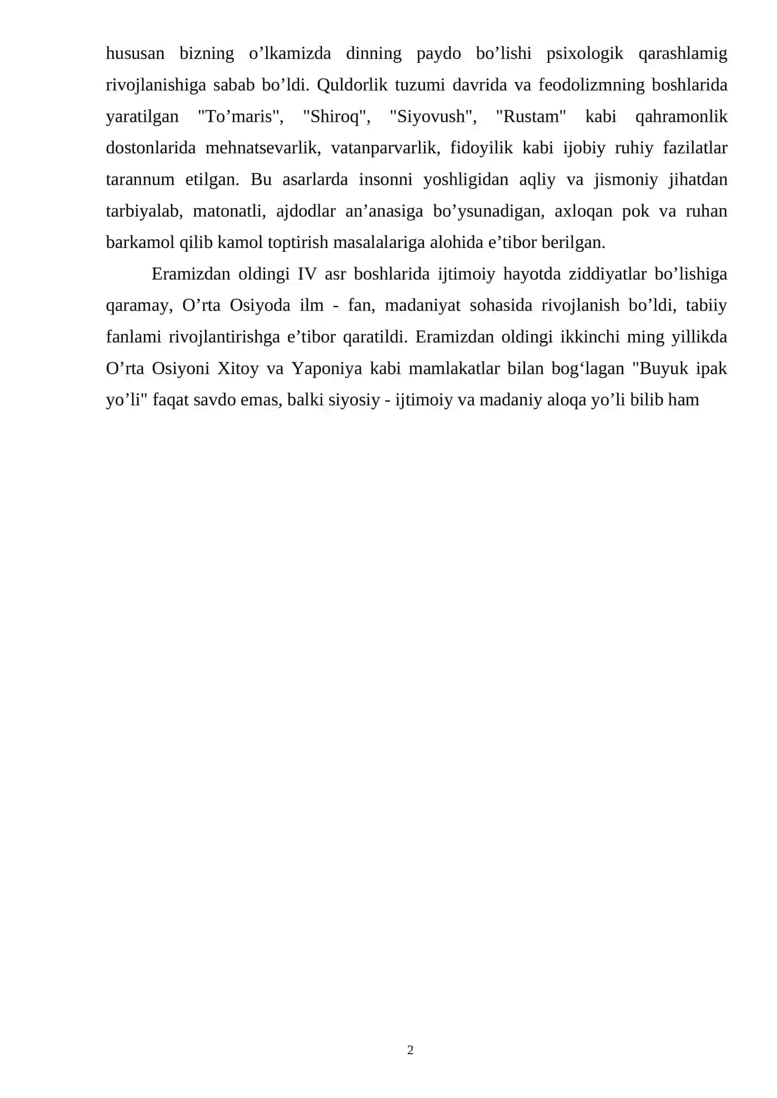 O'ZBEKISTONDA PSIXOLOGIYA FANI UNING TARIXIVA 2