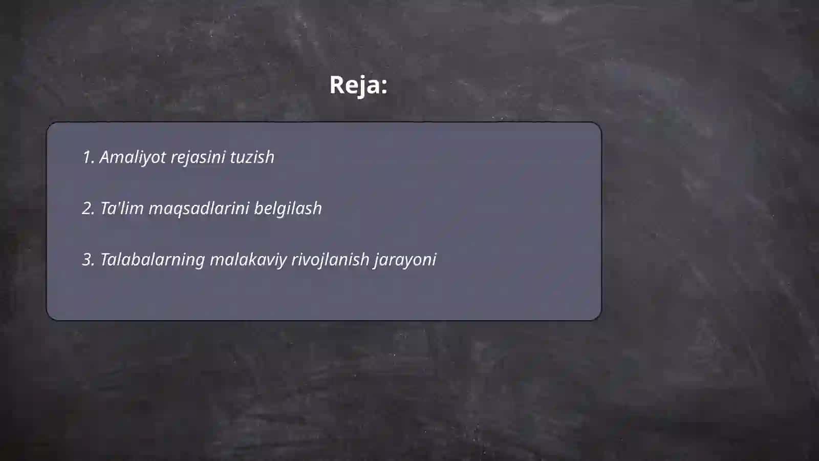 Mutaxassislik fanlaridan o'quv va malakaviy pedagogik amaliyotni tashkil etish va o'tkazish 2