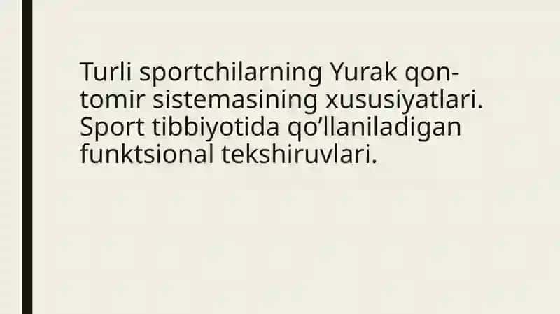 Sporttibbiyotida qo’llaniladigan funktsional tekshiruvlar 2