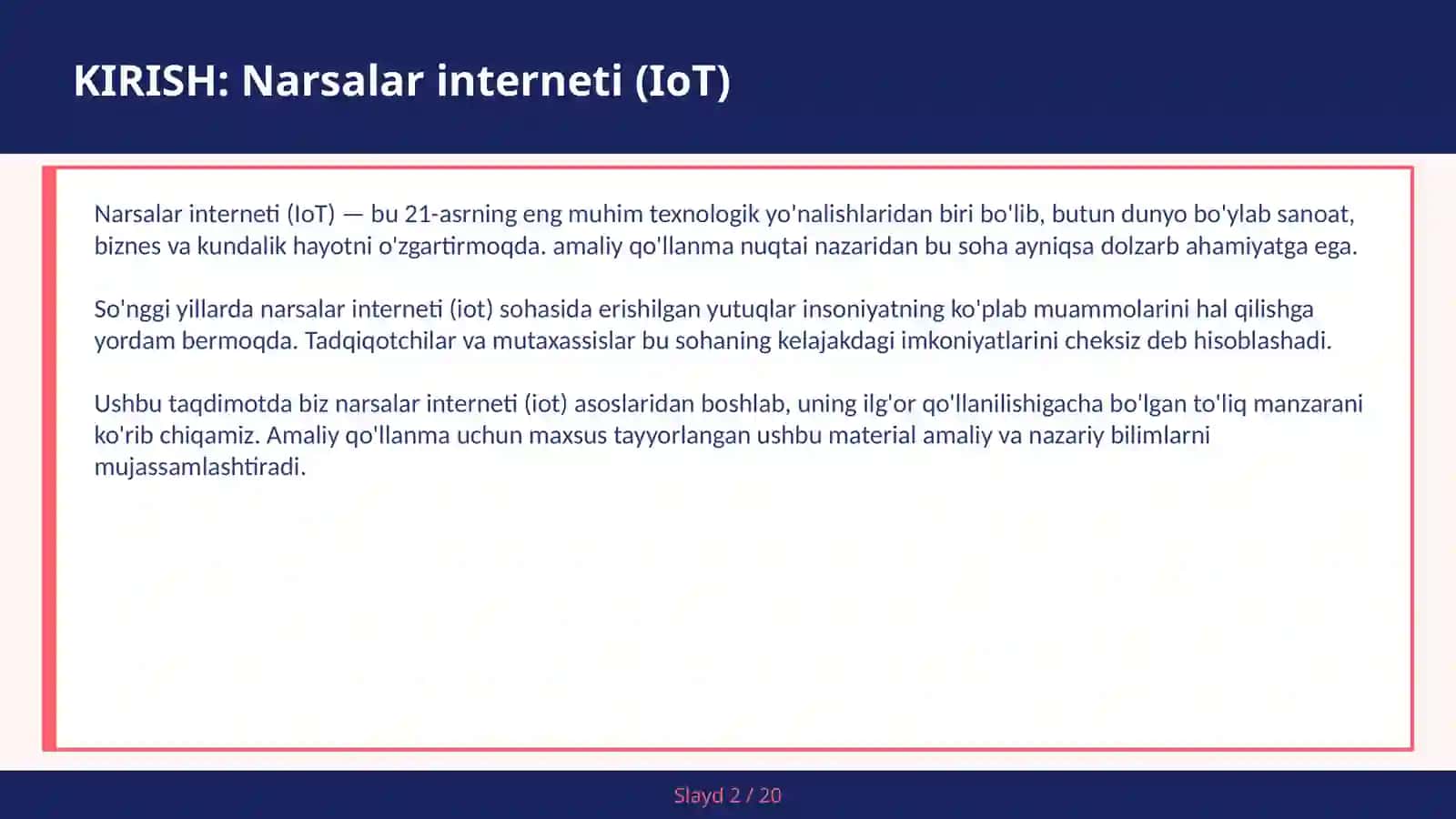 NARSALAR INTERNETI (IOT) 2