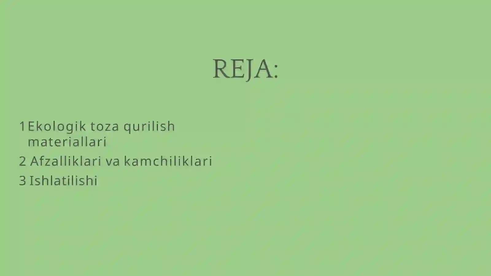 Ekologik toza qurilish materiallari 2