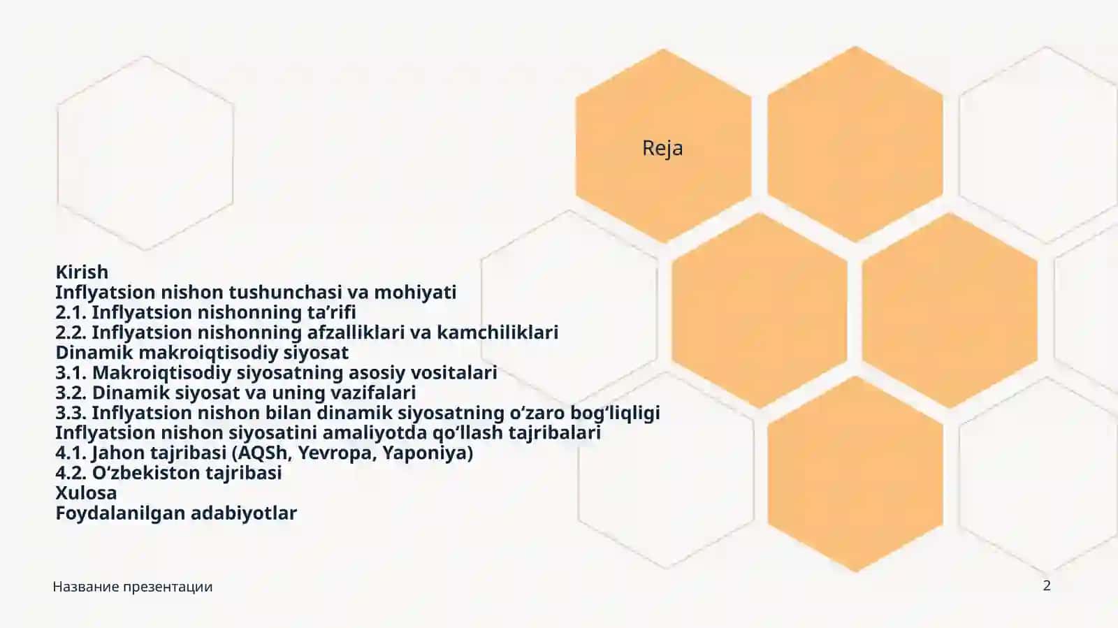 Inflyatsion nishon (Inflation Targeting) va Dinamik Makroiqtisodiy Siyosat 2