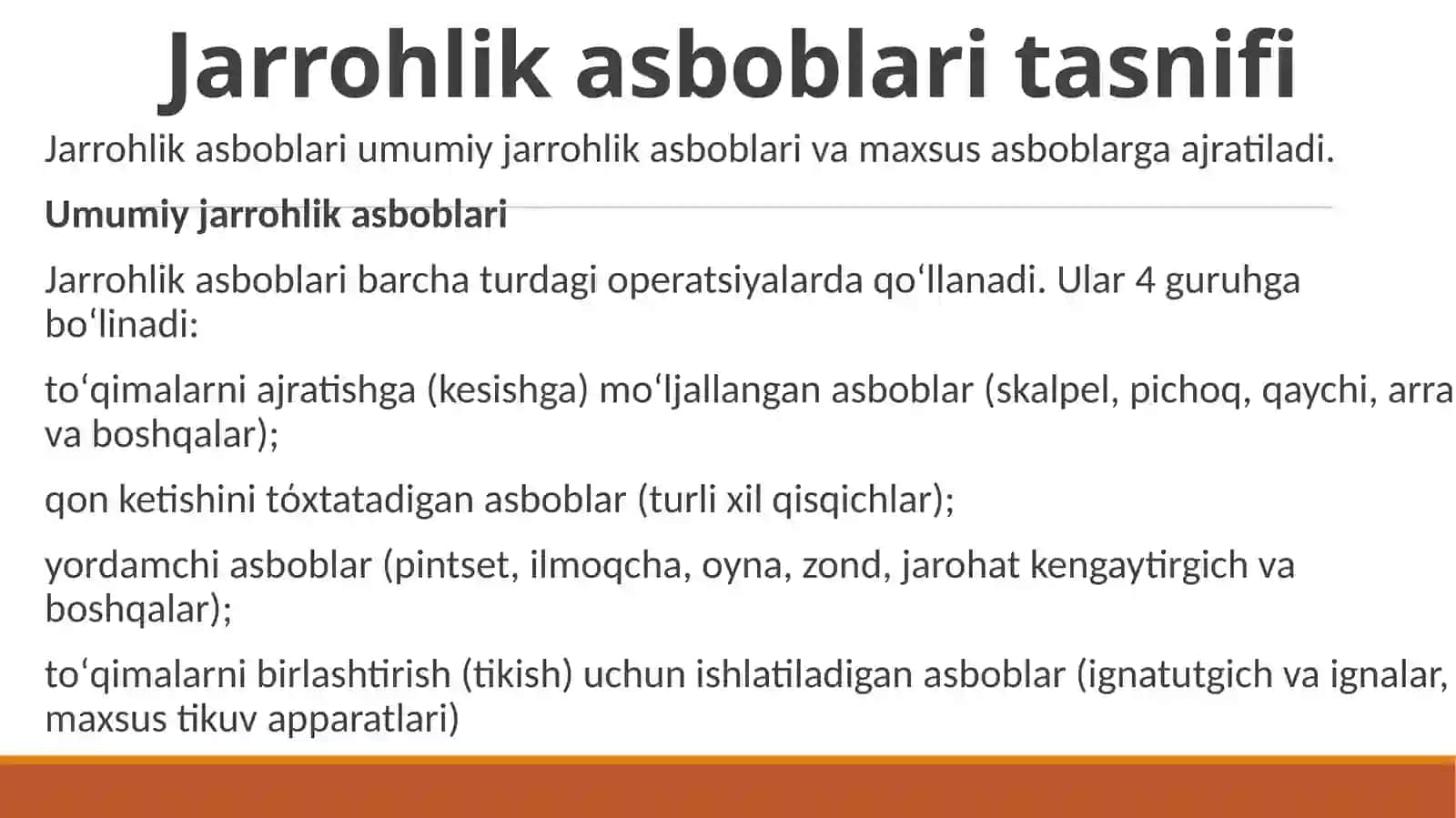 Jarrohlik asboblari 2