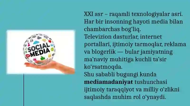 Mediamadaniyatni shakllantirishda milliy qadriyatlarning o‘rni 2