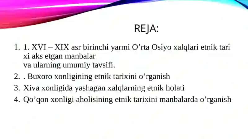 O’rta Osiyo xalqlari etnik tarixi 2