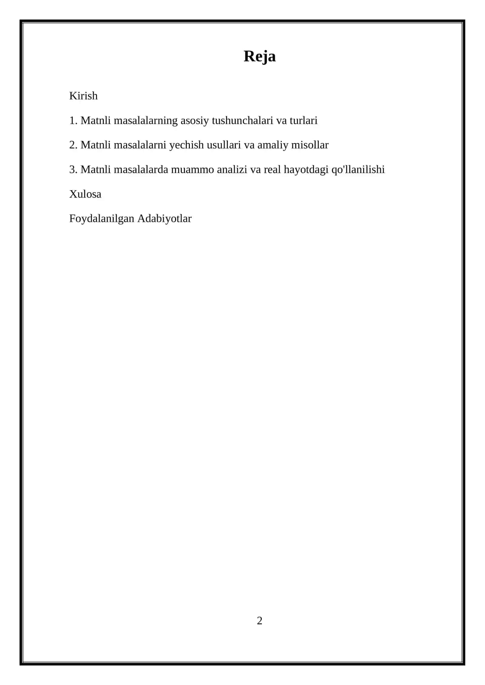 MATNLI MASALALAR ECHISH.MATNLI MASALALAR TURLARI,ECHISH USULLARI 2