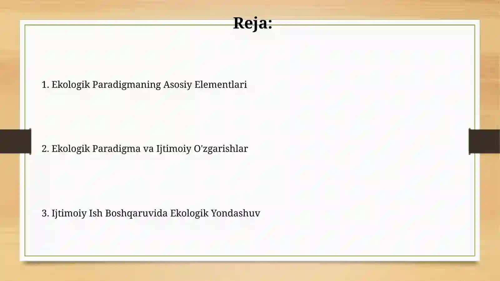 Ekologik Paradigmaning Asosiy Elementlari 2
