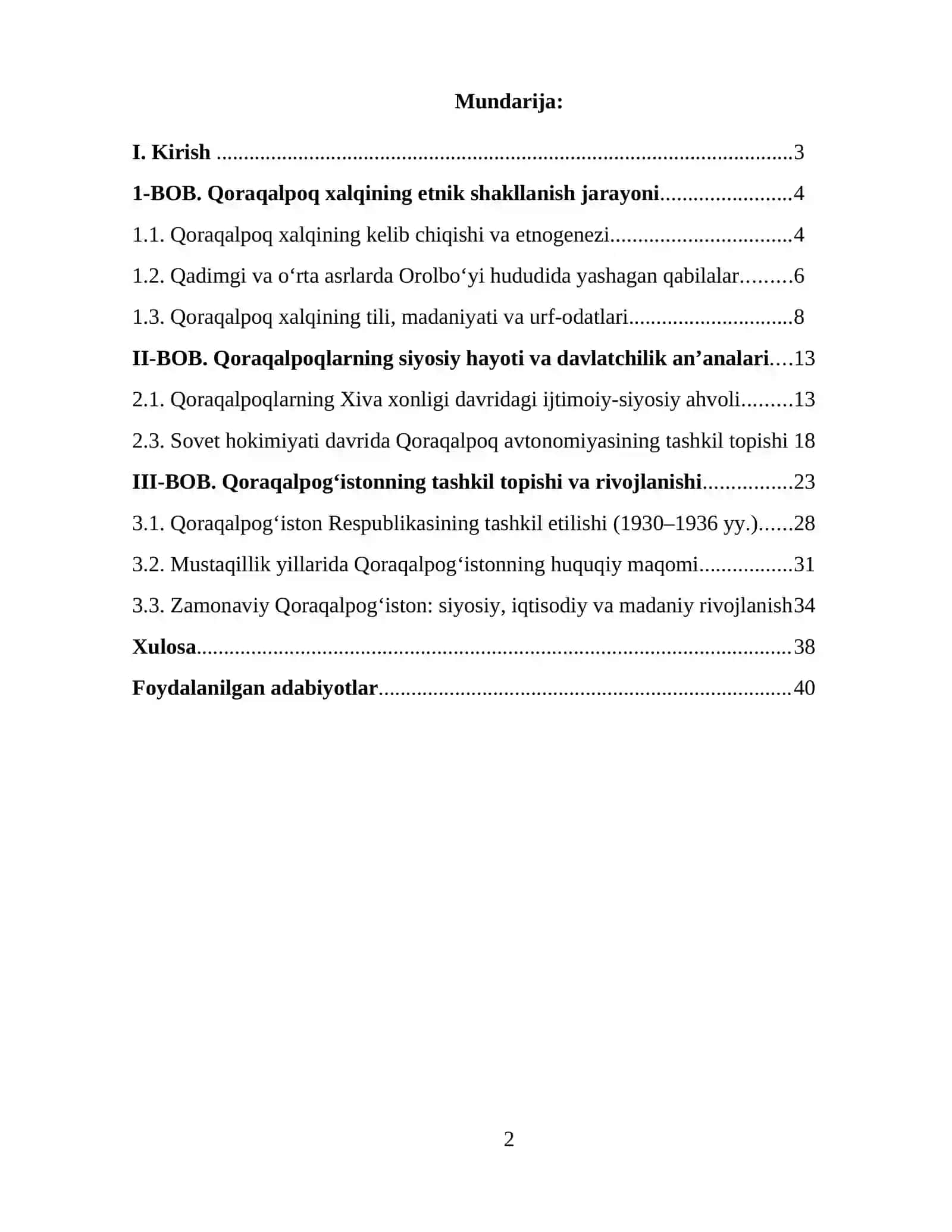 Qoraqalpoq xalqi va davlatining shakllanishi 2