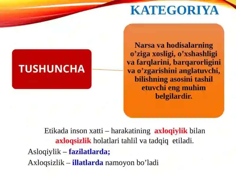 Axloqshunoslikning asosiy tushunchalari, axloqiy tamoyillar va me’yori 2
