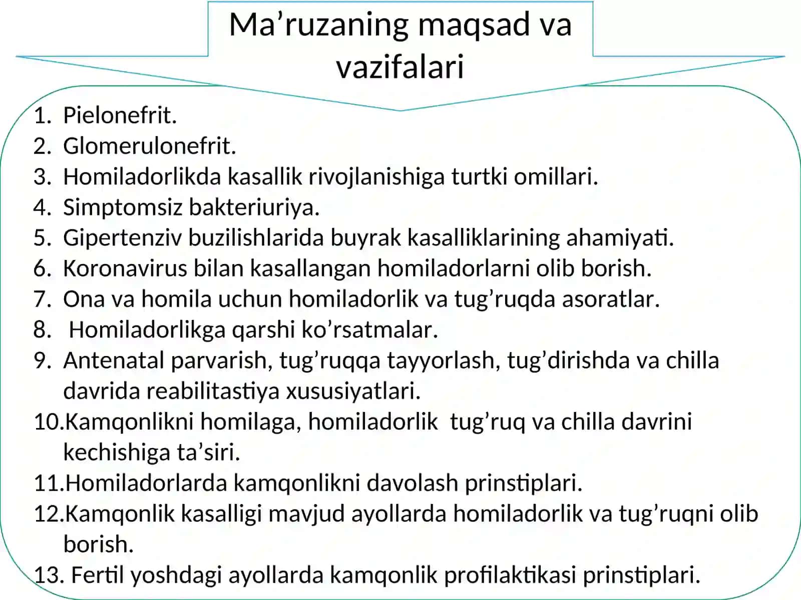 Homiladorlik va tug'ruqda asoratlar 2