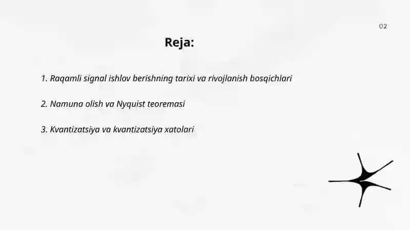 Raqamli signal ishlov berishning tarixi va rivojlanish bosqichlari 2