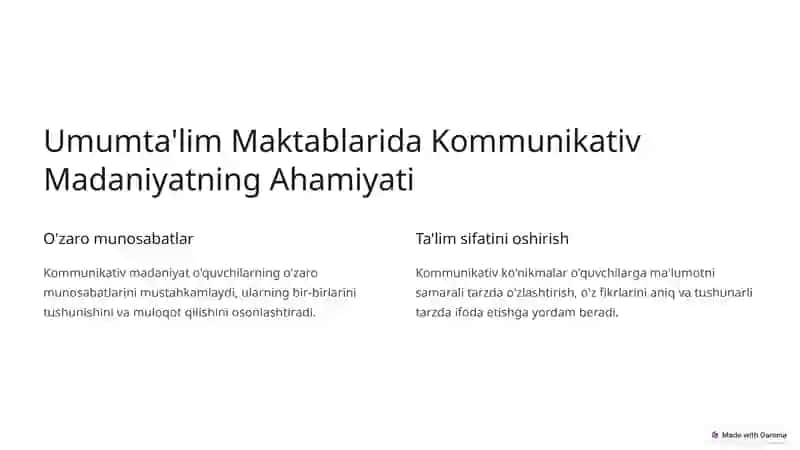 Kommunikativ Madaniyatni Rivojlantirish 2